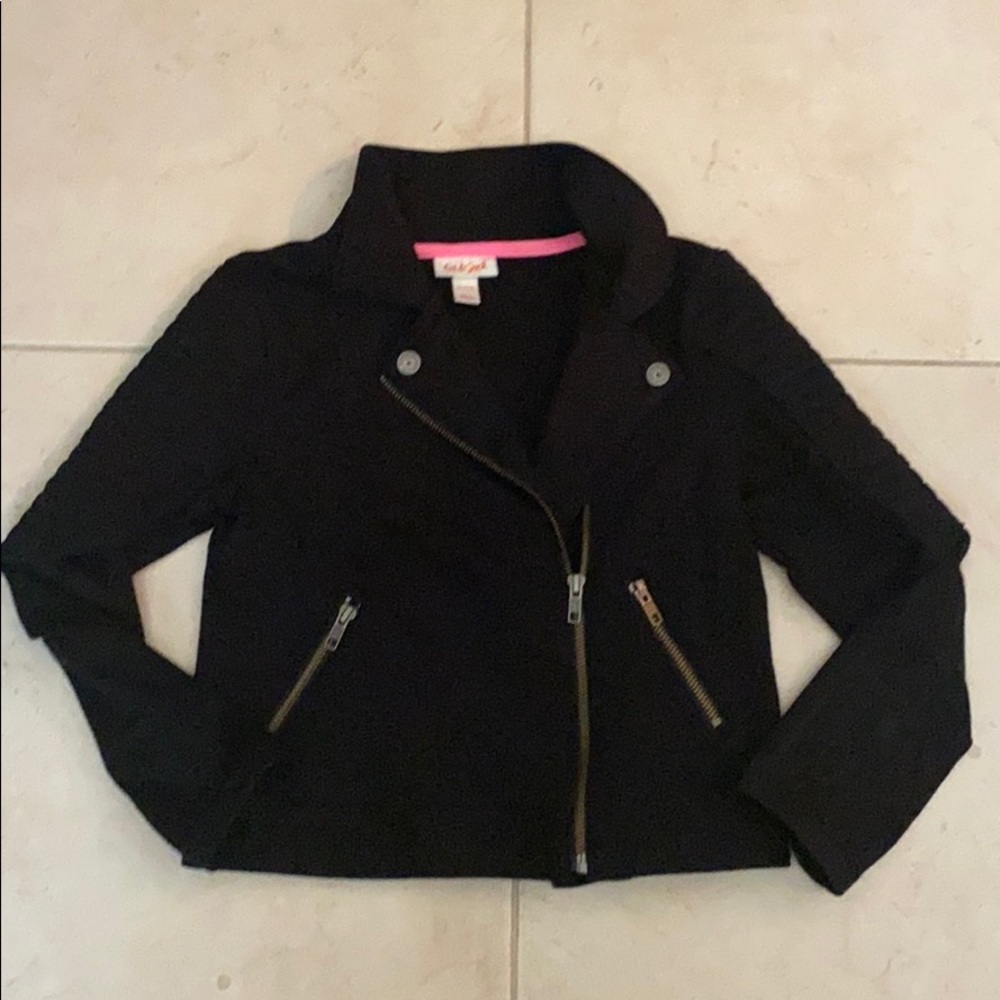 Cottony jacket w zipper